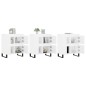 vidaXL Aparadores 3 uds madera contrachapada blanco vidaXL Aparadores 3 uds madera contrachapada blanco