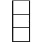 vidaXL Puerta interior vidrio ESG y aluminio negro 102,5x201,5 cm vidaXL Puerta interior vidrio ESG y aluminio negro 102,5x201,5 cm