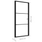 vidaXL Puerta interior vidrio ESG y aluminio negro 102,5x201,5 cm vidaXL Puerta interior vidrio ESG y aluminio negro 102,5x201,5 cm