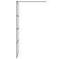 vidaXL Mampara de ducha vidrio ESG esmerilado negro 90x195 cm vidaXL Mampara de ducha vidrio ESG esmerilado negro 90x195 cm