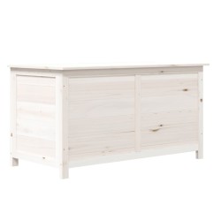 vidaXL Baúl para cojines madera de abeto maciza blanco 100x50x56 cm