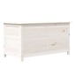 vidaXL Baúl para cojines madera de abeto maciza blanco 100x50x56 cm vidaXL Baúl para cojines madera de abeto maciza blanco 100x50x56 cm