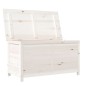 vidaXL Baúl para cojines madera de abeto maciza blanco 100x50x56 cm vidaXL Baúl para cojines madera de abeto maciza blanco 100x50x56 cm