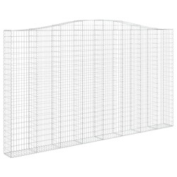 vidaXL Cesta gaviones forma arco hierro galvanizado 400x30x220/240 cm