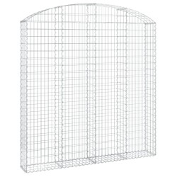 vidaXL Cesta gaviones forma arco hierro galvanizado 200x30x200/220 cm