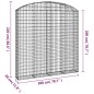 vidaXL Cesta gaviones forma arco hierro galvanizado 200x30x200/220 cm vidaXL Cesta gaviones forma arco hierro galvanizado 200x30x200/220 cm