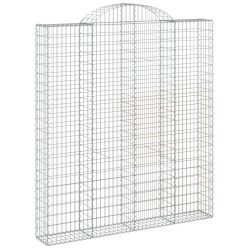 vidaXL Cesta gaviones forma arco hierro galvanizado 200x30x220/240 cm