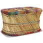 vidaXL Mesa de centro de bambú con detalles chindi multicolor vidaXL Mesa de centro de bambú con detalles chindi multicolor