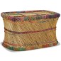 vidaXL Mesa de centro de bambú con detalles chindi multicolor vidaXL Mesa de centro de bambú con detalles chindi multicolor