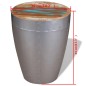 vidaXL Taburete aviador madera maciza reciclada vidaXL Taburete aviador madera maciza reciclada