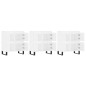 vidaXL Aparadores 3 uds madera contrachapada blanco vidaXL Aparadores 3 uds madera contrachapada blanco