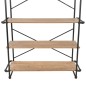 vidaXL Estantería de madera maciza de abeto y acero 120x42x180 cm vidaXL Estantería de madera maciza de abeto y acero 120x42x180 cm
