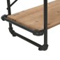 vidaXL Estantería de madera maciza de abeto y acero 120x42x180 cm vidaXL Estantería de madera maciza de abeto y acero 120x42x180 cm