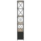vidaXL Estantería de madera maciza de abeto y acero 80x32,5x180 cm vidaXL Estantería de madera maciza de abeto y acero 80x32,5x180 cm