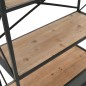 vidaXL Estantería de madera maciza de abeto y acero 80x32,5x180 cm vidaXL Estantería de madera maciza de abeto y acero 80x32,5x180 cm