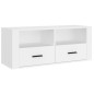 vidaXL Mueble para TV madera contrachapada blanco 100x35x40 cm vidaXL Mueble para TV madera contrachapada blanco 100x35x40 cm