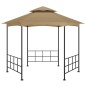 vidaXL Cenador con paredes laterales gris taupe 3,1x2,7 m
