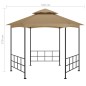vidaXL Cenador con paredes laterales gris taupe 3,1x2,7 m