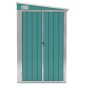 vidaXL Cobertizo de jardín pared acero galvanizado verde 118x194x178cm vidaXL Cobertizo de jardín pared acero galvanizado verde 118x194x178cm