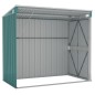 vidaXL Cobertizo de jardín pared acero galvanizado verde 118x194x178cm vidaXL Cobertizo de jardín pared acero galvanizado verde 118x194x178cm