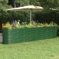 vidaXL Jardinera arriate acero recubrimiento polvo verde 332x40x68 cm vidaXL Jardinera arriate acero recubrimiento polvo verde 332x40x68 cm