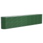 vidaXL Jardinera arriate acero recubrimiento polvo verde 332x40x68 cm vidaXL Jardinera arriate acero recubrimiento polvo verde 332x40x68 cm