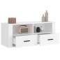 vidaXL Mueble para TV madera contrachapada blanco 100x35x40 cm vidaXL Mueble para TV madera contrachapada blanco 100x35x40 cm