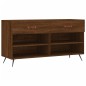 vidaXL Banco zapatero madera de ingeniería marrón roble 102x35x55 cm