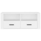 vidaXL Mueble para TV madera contrachapada blanco 100x35x40 cm vidaXL Mueble para TV madera contrachapada blanco 100x35x40 cm