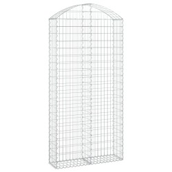 vidaXL Cesta gaviones forma arco hierro galvanizado 100x30x200/220 cm