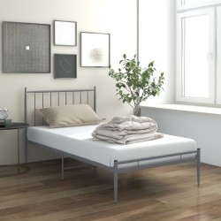 vidaXL Estructura de cama de metal gris 100x200 cm