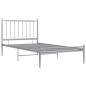 vidaXL Estructura de cama de metal gris 100x200 cm vidaXL Estructura de cama de metal gris 100x200 cm