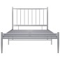 vidaXL Estructura de cama de metal gris 100x200 cm vidaXL Estructura de cama de metal gris 100x200 cm