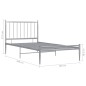 vidaXL Estructura de cama de metal gris 100x200 cm vidaXL Estructura de cama de metal gris 100x200 cm