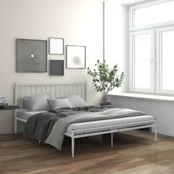 vidaXL Estructura de cama de metal blanco 200x200 cm