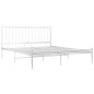 vidaXL Estructura de cama de metal blanco 200x200 cm vidaXL Estructura de cama de metal blanco 200x200 cm