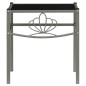 vidaXL Mesita de noche metal y vidrio gris y negro 42,5x33x44,5 cm vidaXL Mesita de noche metal y vidrio gris y negro 42,5x33x44,5 cm