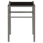 vidaXL Mesita de noche metal y vidrio gris y negro 42,5x33x44,5 cm vidaXL Mesita de noche metal y vidrio gris y negro 42,5x33x44,5 cm
