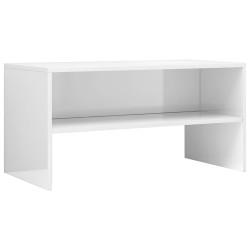 vidaXL Mueble de TV madera contrachapada blanco brillante 80x40x40 cm
