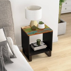 vidaXL Mesa de centro madera reciclada y contrachapada 40x31x46 cm