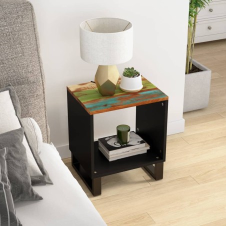vidaXL Mesa de centro madera reciclada y contrachapada 40x31x46 cm