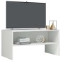 vidaXL Mueble de TV madera contrachapada blanco brillante 80x40x40 cm vidaXL Mueble de TV madera contrachapada blanco brillante 80x40x40 cm