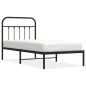 vidaXL Estructura de cama con cabecero metal negro 80x200 cm vidaXL Estructura de cama con cabecero metal negro 80x200 cm