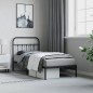 vidaXL Estructura de cama con cabecero metal negro 80x200 cm vidaXL Estructura de cama con cabecero metal negro 80x200 cm