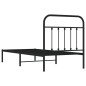 vidaXL Estructura de cama con cabecero metal negro 80x200 cm vidaXL Estructura de cama con cabecero metal negro 80x200 cm