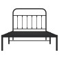 vidaXL Estructura de cama con cabecero metal negro 107x203 cm vidaXL Estructura de cama con cabecero metal negro 107x203 cm