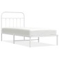vidaXL Estructura de cama de metal con cabecero blanco 80x200 cm