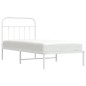 vidaXL Estructura de cama de metal con cabecero blanco 80x200 cm