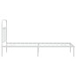 vidaXL Estructura de cama de metal con cabecero blanco 80x200 cm
