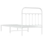 vidaXL Estructura de cama de metal con cabecero blanco 80x200 cm